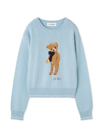 Lily Bear ribbon knit LBLU