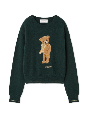 Lily Bear ribbon knit GRN