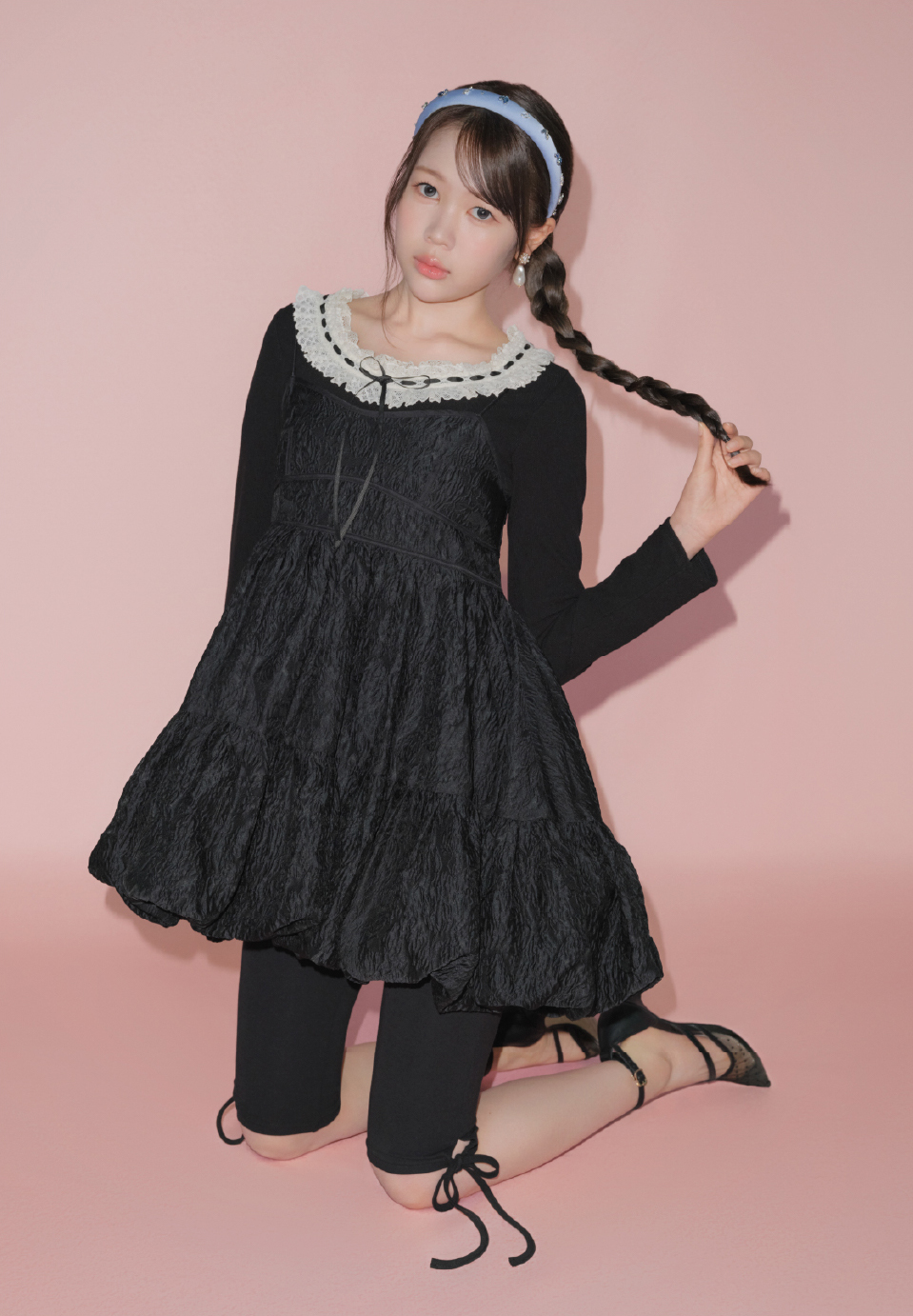 Body Suit Dress Shoes Hair Accessory Pierced Earrings YE-ON着用