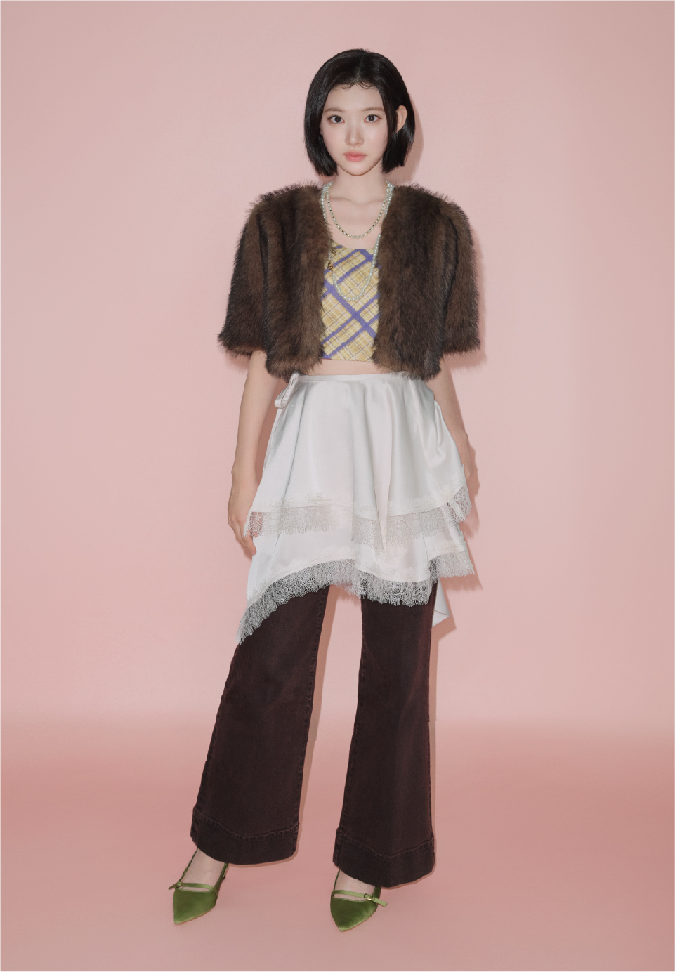 Jacket Bustier Skirt Pants Shoes  Necklace JIWOO着用