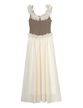 frill knit dress