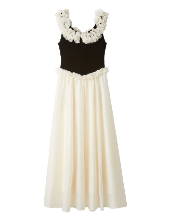 frill knit dress