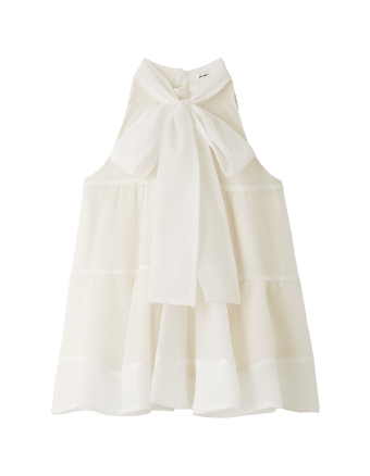 ribbon tie blouse