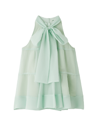 ribbon tie blouse
