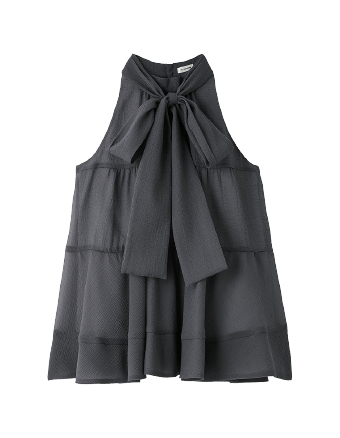 ribbon tie blouse